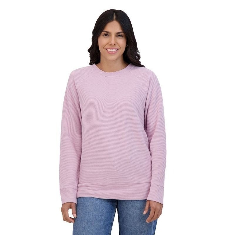 ZeroXposur Crewneck Pullover Sweatshirt M Barcelona Ottoman Pink Quartz Fleece